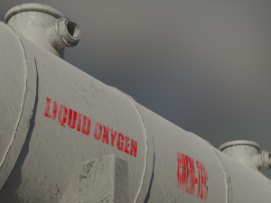 industrial liquid oxygen storage tank Model 3D