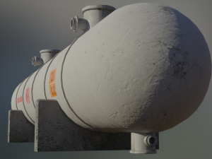 industrial liquid oxygen storage tank Model 3D