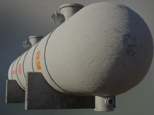 industrial liquid oxygen storage tank 3D Model