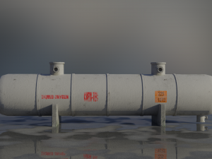 industrial liquid oxygen storage tank Model 3D