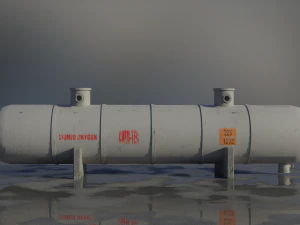 industrial liquid oxygen storage tank 3D Model