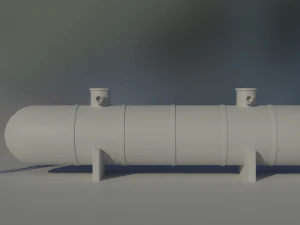 industrial liquid oxygen storage tank 3D Model