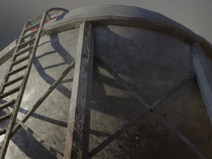 industrial lpg spherical storage tank 3D Model