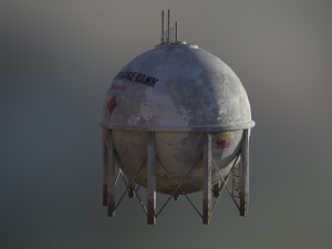 industrial lpg spherical storage tank Modelo 3D
