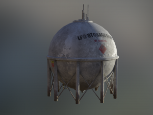 industrial lpg spherical storage tank Modelo 3D