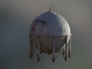 industrial lpg spherical storage tank Modelo 3D