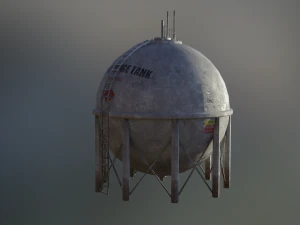 industrial lpg spherical storage tank 3D Model