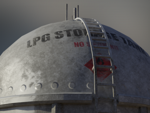 industrial lpg spherical storage tank Modelo 3D