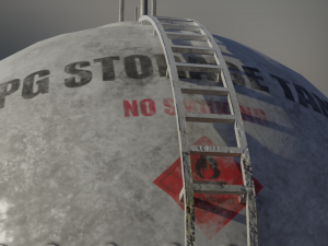 industrial lpg spherical storage tank Modelo 3D