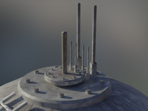 industrial lpg spherical storage tank Modelo 3D
