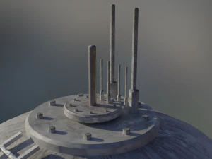 industrial lpg spherical storage tank 3D Model