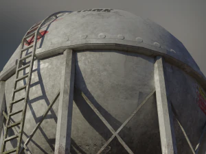 industrial lpg spherical storage tank 3D Model