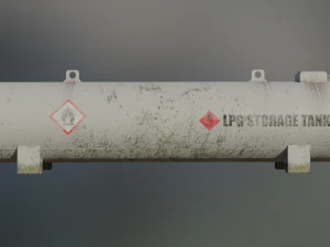 industrial lpg storage tank 3D Model