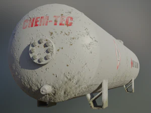 industrial lpg storage tank 3D Model