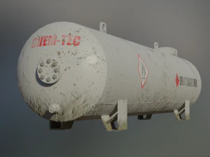 industrial lpg storage tank 3D Model
