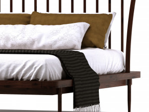 bed chic mid bed 3D 모델