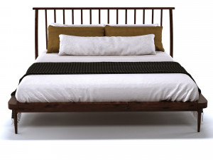 bed chic mid bed 3D 모델