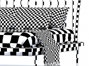 bed chic mid bed 3D 모델