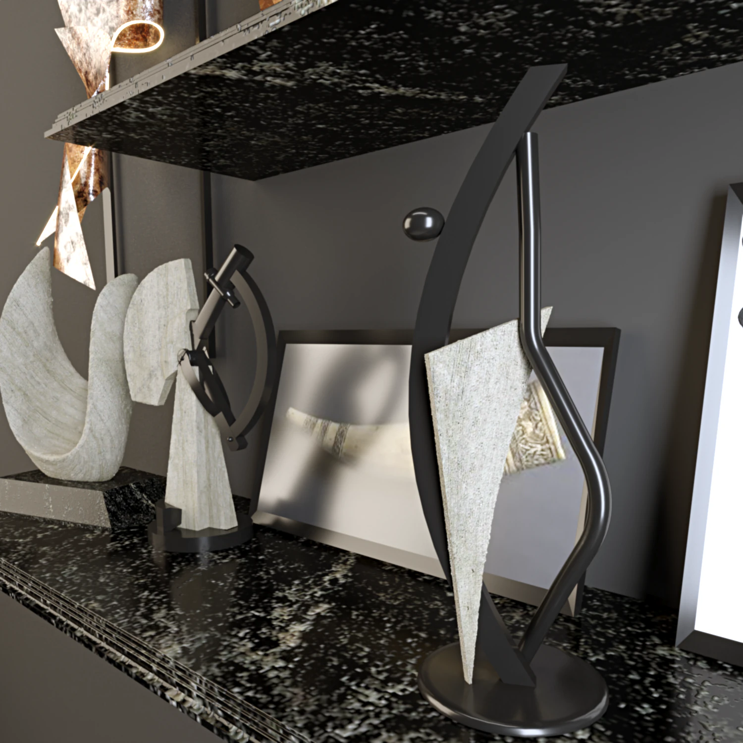 set decore 01 3D Model .c4d .max .obj .3ds .fbx .stl .blend 