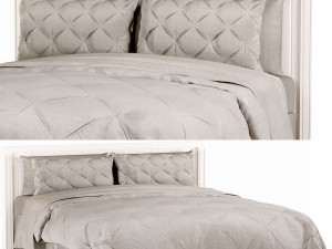 bed pintuck bedding 3D 모델