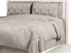 bed pintuck bedding 3D 모델