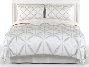 bed pintuck bedding 3D 모델