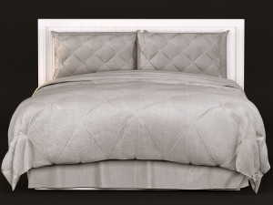 bed pintuck bedding 3D 모델