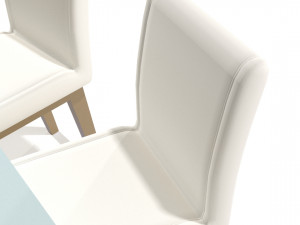 ready set table chair product by nx 3d max 2017 v ray render low-poly 3D Model