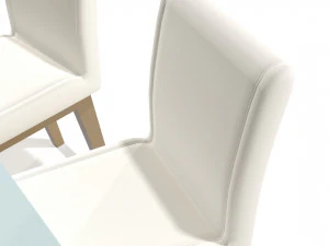 ready set table chair product by nx 3d max 2017 v ray render low-poly 3D Model