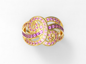 ring with amethyst 3D Model