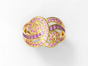ring with amethyst 3D Model