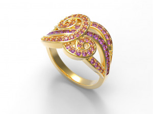 ring with amethyst 3D Model