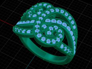 ring with amethyst 3D Model