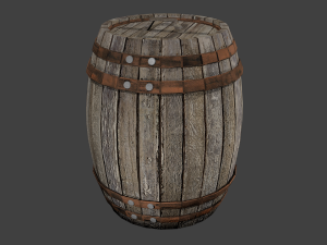 old barrel Modèle 3D