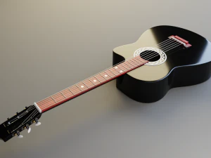 акустическая гитара 3D Модель