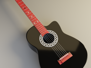 acoustic guitar 3D Model