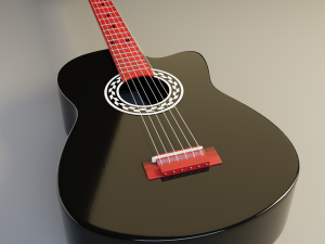 acoustic guitar 3D Model