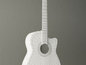 acoustic guitar 3D Model