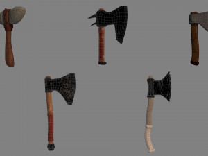 axe pack 1 low-poly 3D 模型