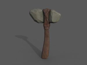 도끼 팩 1 로우 폴리 3D 모델