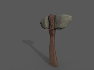 도끼 팩 1 로우 폴리 3D 모델