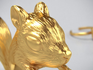 rings squirrel and acorn 3d print model 3Dプリントモデル