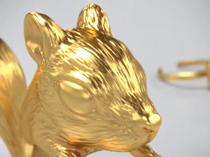 rings squirrel and acorn 3d print model 3D Print Model
