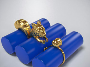 rings squirrel and acorn 3d print model 3Dプリントモデル