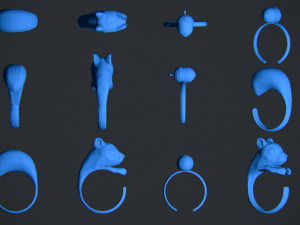 rings squirrel and acorn 3d print model 3Dプリントモデル