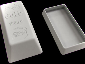 money box gold bullion casket free 3d print model 3D 打印模型