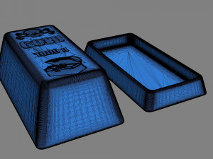 money box gold bullion casket free 3d print model 3D 打印模型