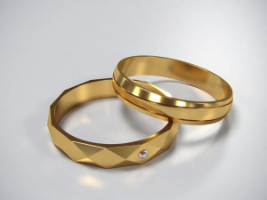 rings faceted and lines 3d print model Model Cetak 3D