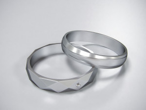 rings faceted and lines 3d print model Model Cetak 3D