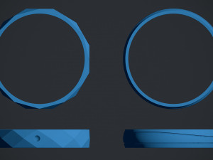 rings faceted and lines 3d print model Model Cetak 3D